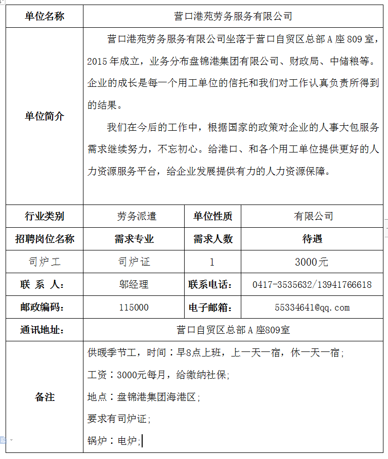 董家口港最新招工信息详解